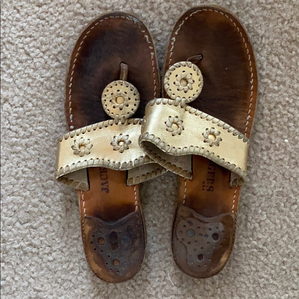 Gold Jack Rogers. Size 8